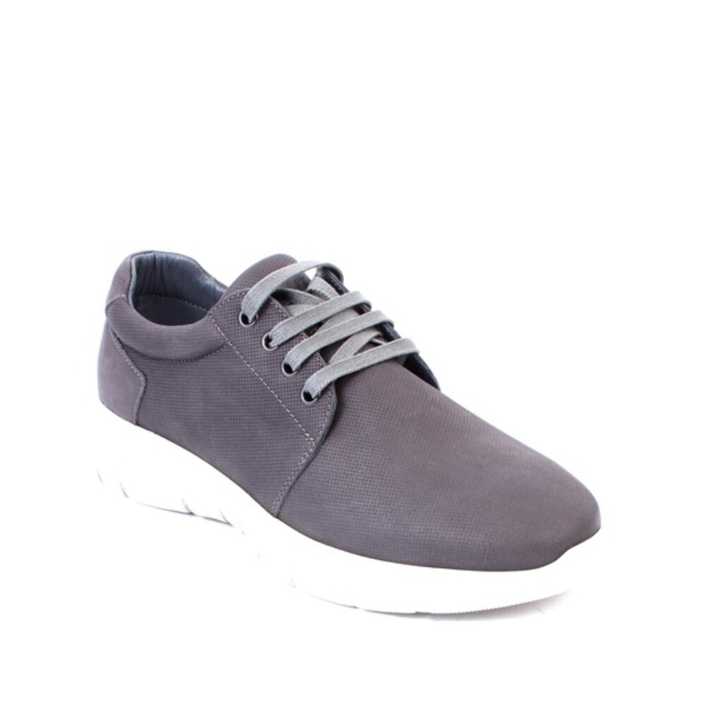 Frau 2496 Men Gray Ultra Suede Fabric XL Sneakers Shoes
